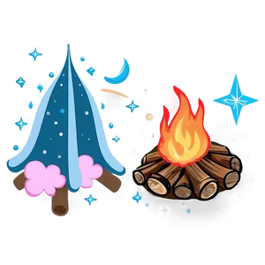 Campfire And Constellations PNG 05242024 PNG
