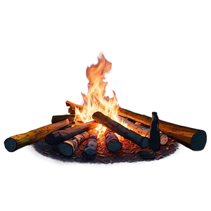 Campfire And Full Moon PNG 05242024 PNG