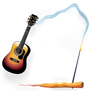 Campfire And Guitar PNG 17