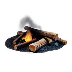 Campfire And Moon PNG 05242024