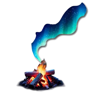 Campfire And Northern Lights PNG Fji88 PNG