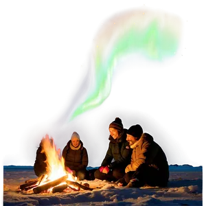 Campfire And Northern Lights PNG Nvg PNG