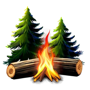 Campfire And Pine Trees PNG 42 PNG