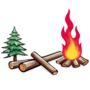 Campfire And Pine Trees PNG 53 PNG
