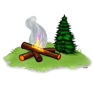 Campfire And Pine Trees PNG 97 PNG