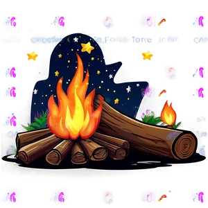 Campfire And Starry Sky PNG 05242024