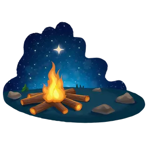 Campfire And Starry Sky PNG Bwx14 PNG