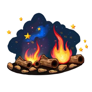 Campfire And Starry Sky PNG Xdc PNG