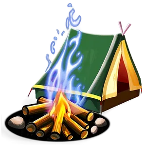 Campfire And Tent PNG 19