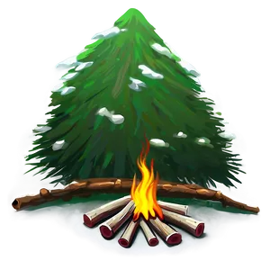 Campfire And Tent PNG 91