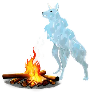 Campfire And Wildlife PNG 5