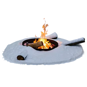 Campfire In Snow PNG Thj59