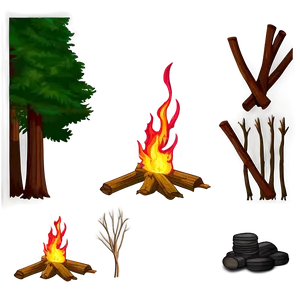 Campfire Story Scene PNG 27
