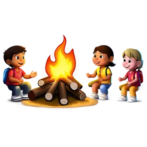 Campfire Story Scene PNG 6