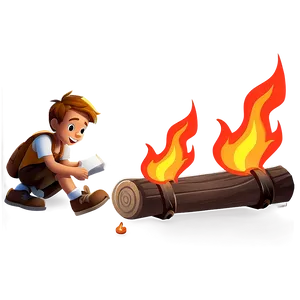 Campfire Story Scene PNG Tou81