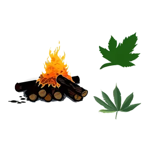 Campfire Sunset Silhouette PNG Wjl