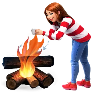 Campfire With Friends PNG 05242024