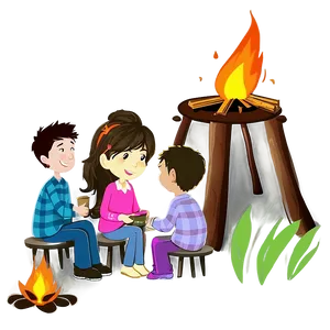 Campfire With Friends PNG Woo