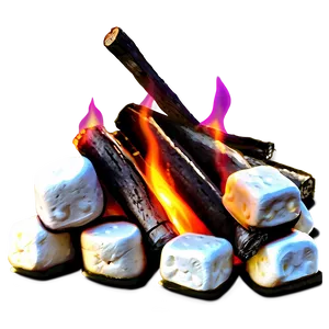 Campfire With Marshmallows PNG Qvp49