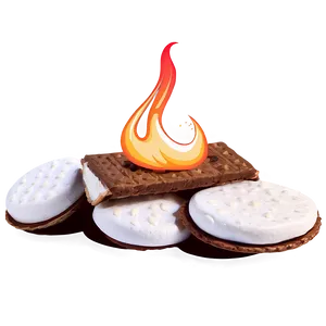 Campfire With S'mores PNG 05242024 PNG