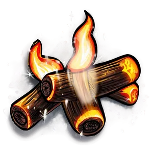 Campfire With Snowflakes PNG Abg9 PNG