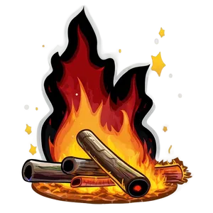 Campfire With Snowflakes PNG Ubp23 PNG