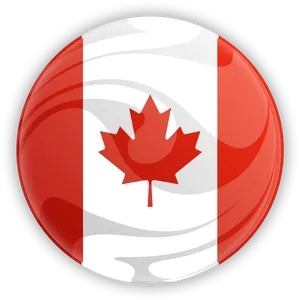 Canada Flag Button Design PNG image