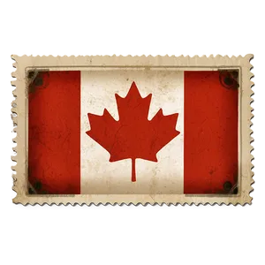 Canada Flag In Vintage Stamp Png 30 PNG image