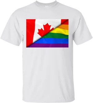 Canada Pride Flag T Shirt Design PNG image