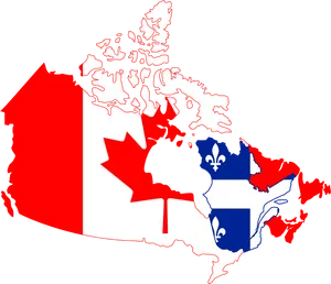 Canada Quebec Map Stylized PNG image