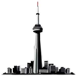 Canada's Cn Tower Silhouette Png Eld PNG image