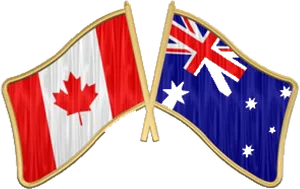 Canadaand Australia Flags Crossed PNG image