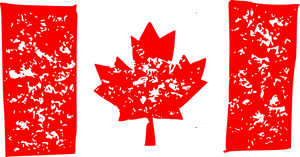 Canadian Flag Distressed Texture PNG image