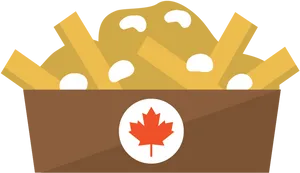 Canadian Poutine Graphic PNG