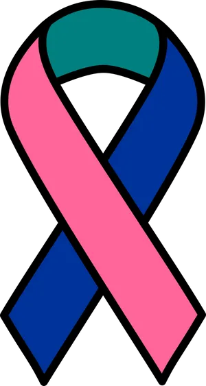 Cancer Awareness Ribbon Illustration PNG image