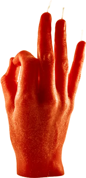 Candle Hand Gesture Art PNG image