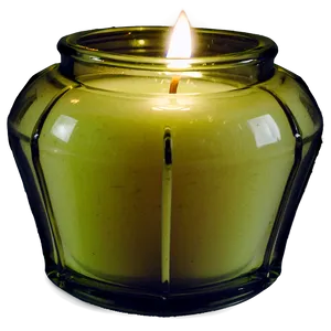 Candle In Glass Jar PNG 05232024