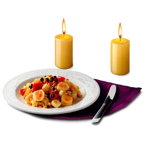 Candle Light Dinner Decoration Png 06262024 PNG image