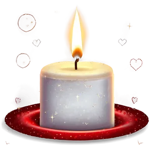 Candle Light Heart Shape PNG 86