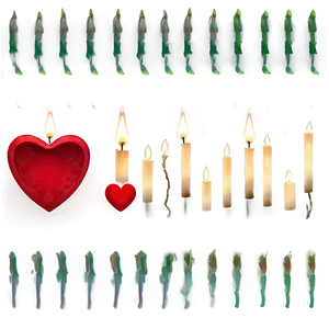 Candle Light Heart Shape Png Efr52 PNG image