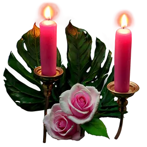 Candle Light Romantic Setup Png Bmx PNG image