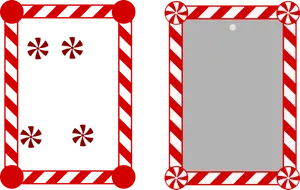 Candy Cane Christmas Frames PNG image