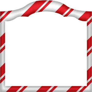 Candy Cane Themed Christmas Frame PNG image