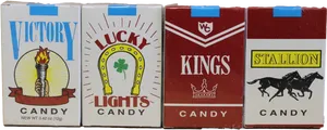 Candy Cigarette Packages Variety PNG image