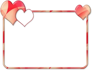 Candy Heart Frame PNG image