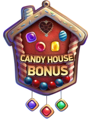 Candy House Bonus Sign PNG image