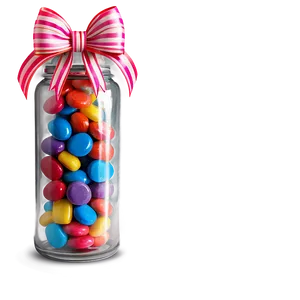 Candy Jar With Bow PNG 06292024