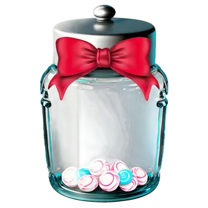 Candy Jar With Bow PNG Joy