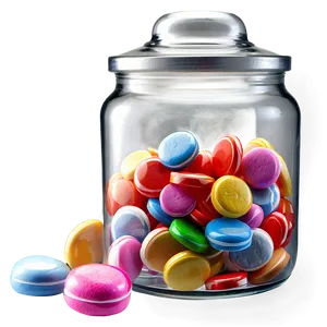 Candy Jar With Candies PNG Ica