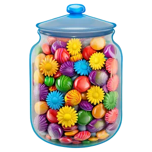 Candy Jar With Flowers PNG Ppl52 PNG